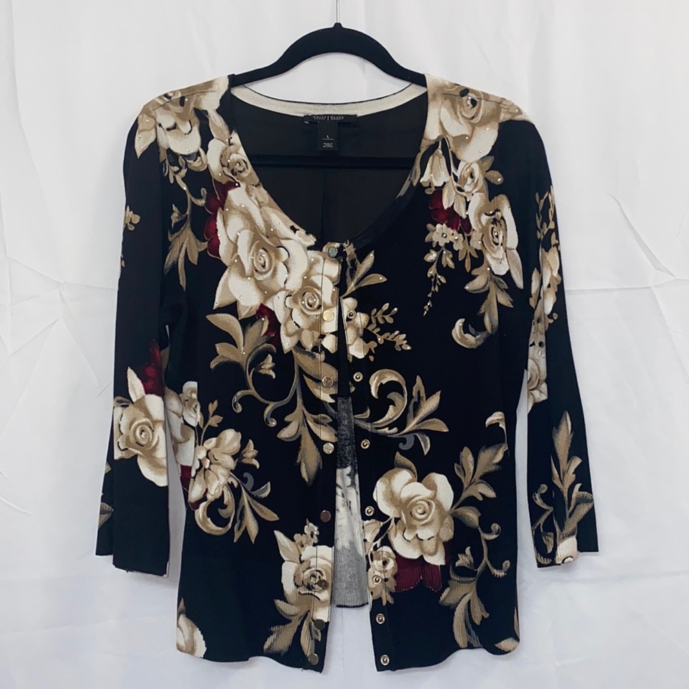 White House, Black market 3/4 sleeve, cardigan, size large